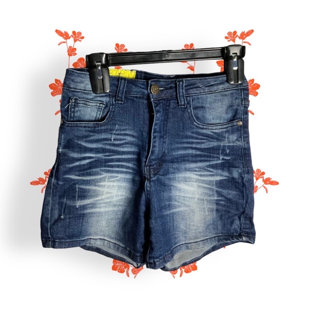 Machine Ripped Stonewashed Shorts Wm M Italy, 28 USA
